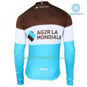 Radtrikot 2018 AG2R La Mondiale Winter Thermal Fleece N002